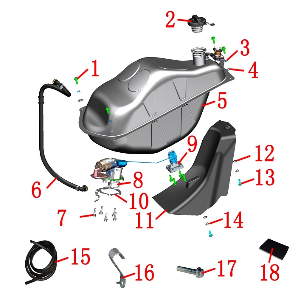Топливный бак в сборе
