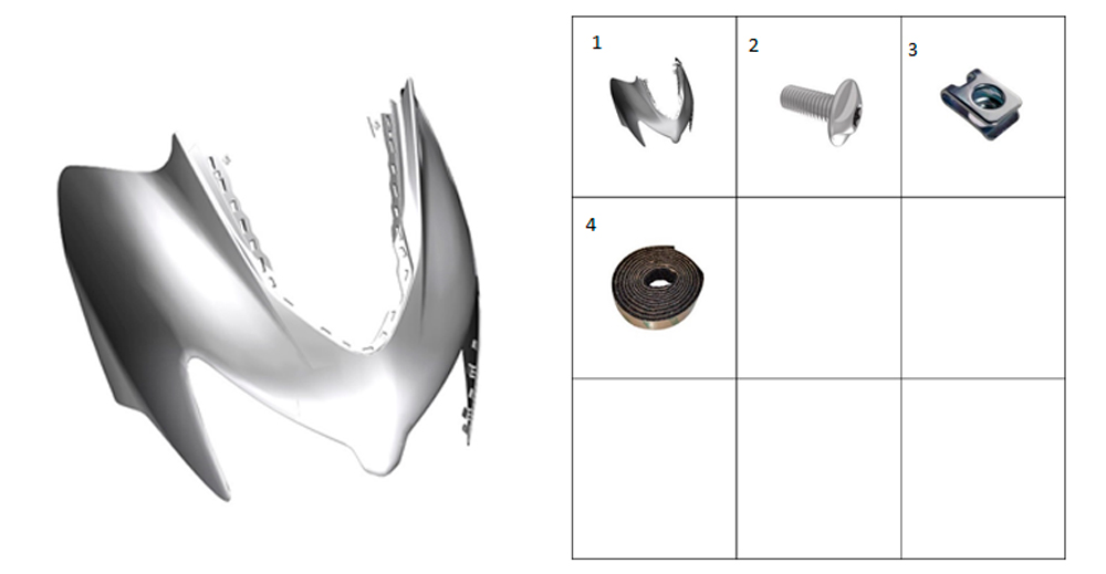 Передняя панель (серая с черной наклейкой)