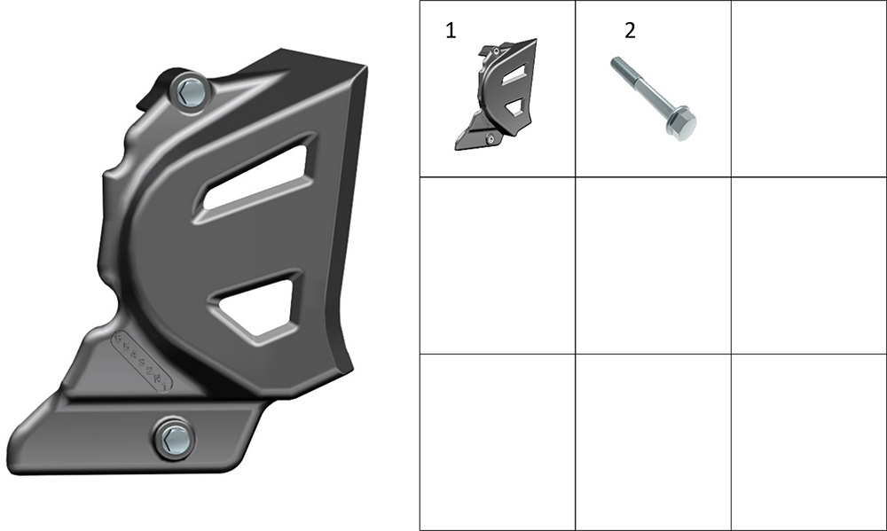 Левая задняя защитная крышка двигателя
